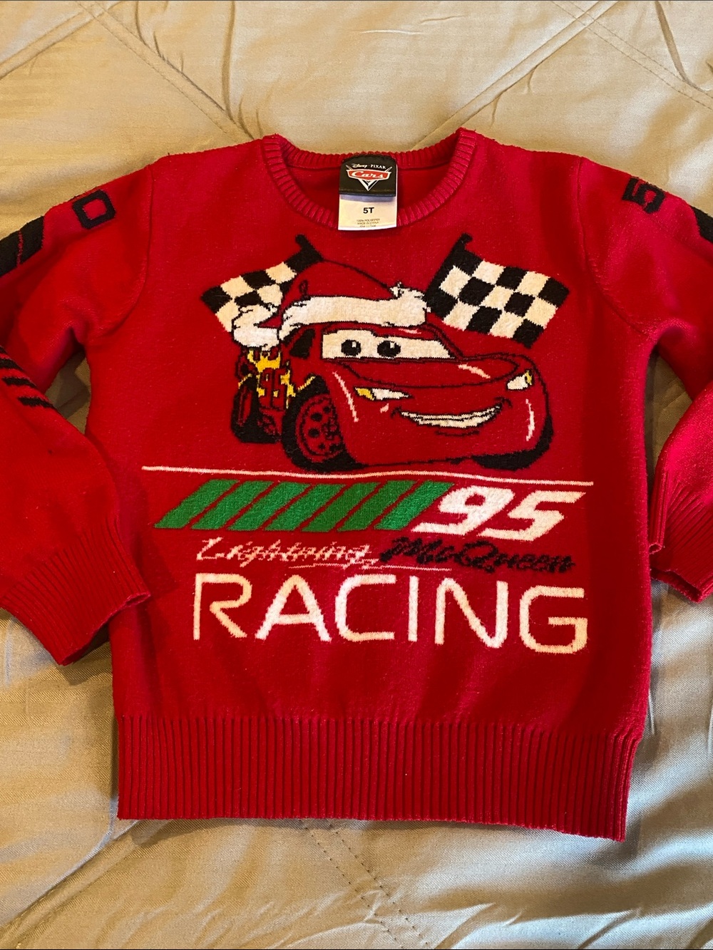 Disney Red Lightning McQueen Racing Sweater 5T